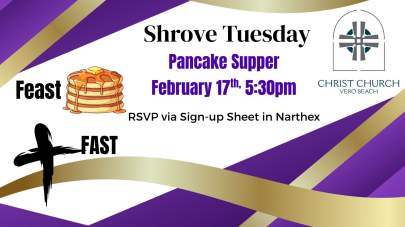 Shrove Tuesday-Feb 17 2026