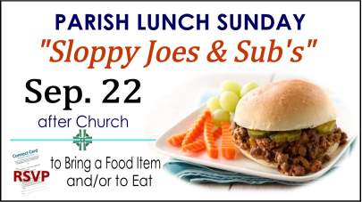 Sloppy Joes Parish Lunch