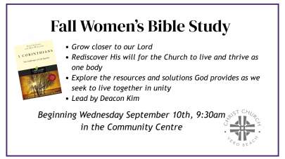 Women's Bible Study-Fall 2025